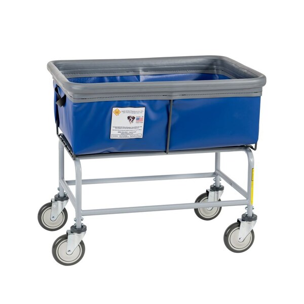 Elevated Basket Truck, Vinyl, Bumper, 3 Bushel, Blue